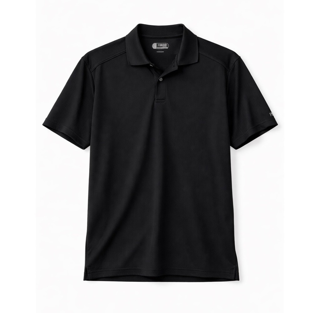 IZOD‎ XFG Cool FX Polo Shirt Men Large Black Performance Golf Moisture Wicking